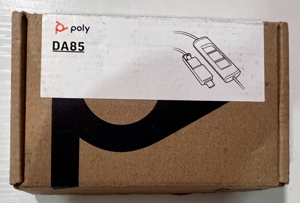 Poly - DA85 UC USB-to-Headset QD Audio Processor (4 pin) (inline controls) (USB-A and USB-C)