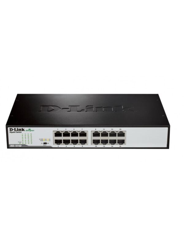 D-Link 16-Port Gigabit Unmanaged Desktop/Rackmount Switch (DGS-1016D)