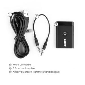 Buytec Online Shop Bluetooth Receiver and Transmitter, Bluetooth Stereo Audio Music Receiver Adapter and Transmitter
