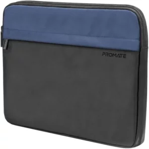 Promate 13" Laptop Sleeve made from 300D Twill Polyester with 1 main compartment, 1 front pocket, Black