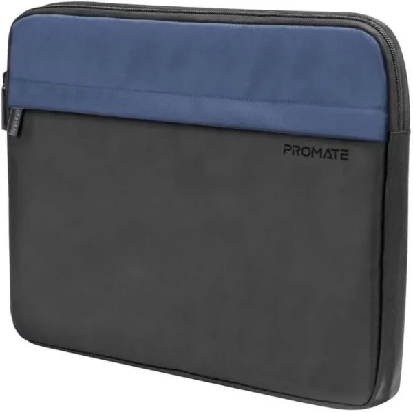 Promate 13" Laptop Sleeve made from 300D Twill Polyester with 1 main compartment, 1 front pocket, Black