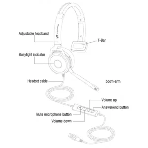 VTX200 Mono Business Center Laptops Headset