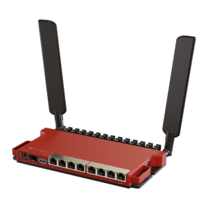 Mikrotik L009UiGS-2HaxD-IN wireless router Gigabit Ethernet Single-band (2.4 GHz) Red