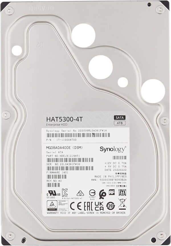 Synology 3.5" HAT5300-4T 4TB Internal SATA Hard Drive