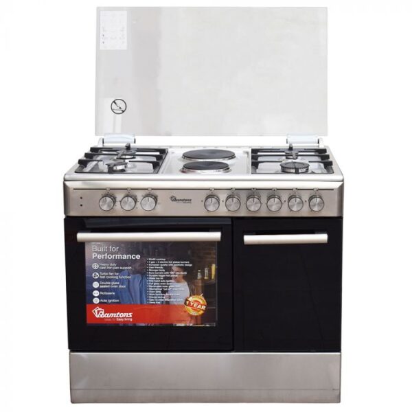 Ramtons RF/498 4GAS + 2 ELECTRIC 90X60 INOX COOKER