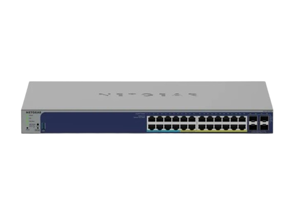 Netgear GS728TP 28-Port Gigabit Smart Switch 16 PoE 8 PoE+ 4 SFP Ports 192W Network Switch